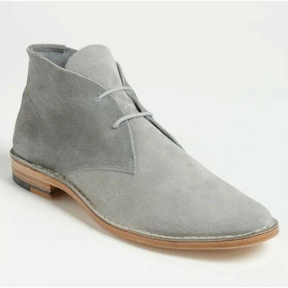 SHIPLEY & HALMOS Gray Suede Max Chukka Boots 9